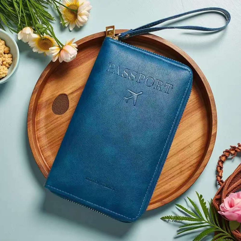 Puxin RFID držač putovnice — PU materijal, proširenje, pohrana karata i dokumenata, zatvarač protiv krađe, poslovno putovanje