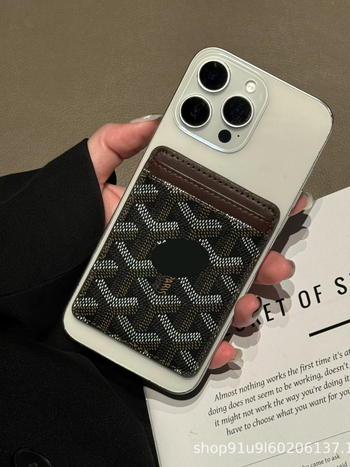 Magnetski držač kartica, ultra-tanka PU kožna futrola, geometrijski uzorak, unisex, proljeće 2025