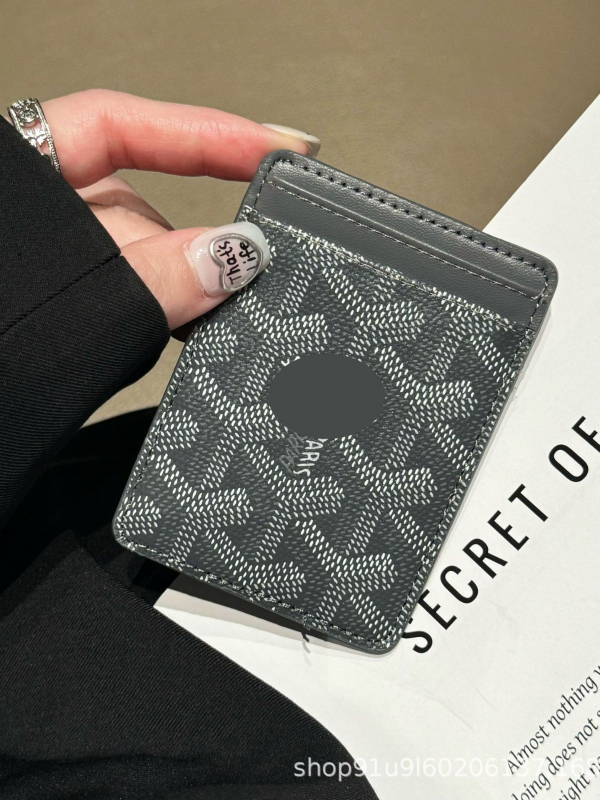 Magnetski držač kartica, ultra-tanka PU kožna futrola, geometrijski uzorak, unisex, proljeće 2025