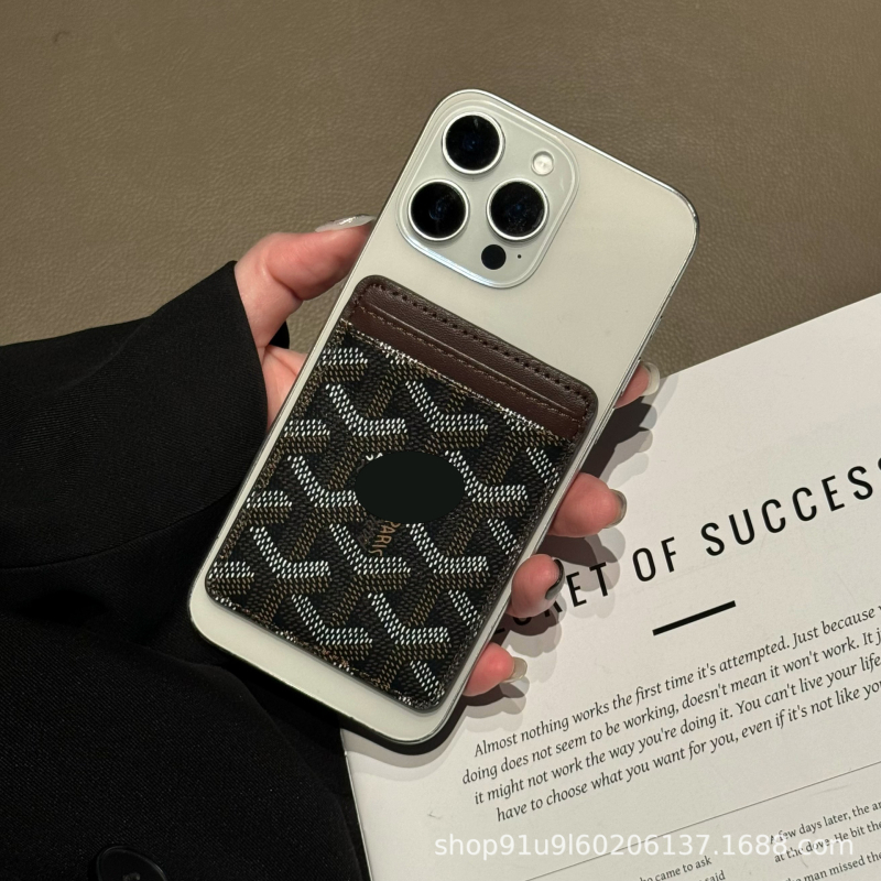 Magnetski držač kartica, ultra-tanka PU kožna futrola, geometrijski uzorak, unisex, proljeće 2025