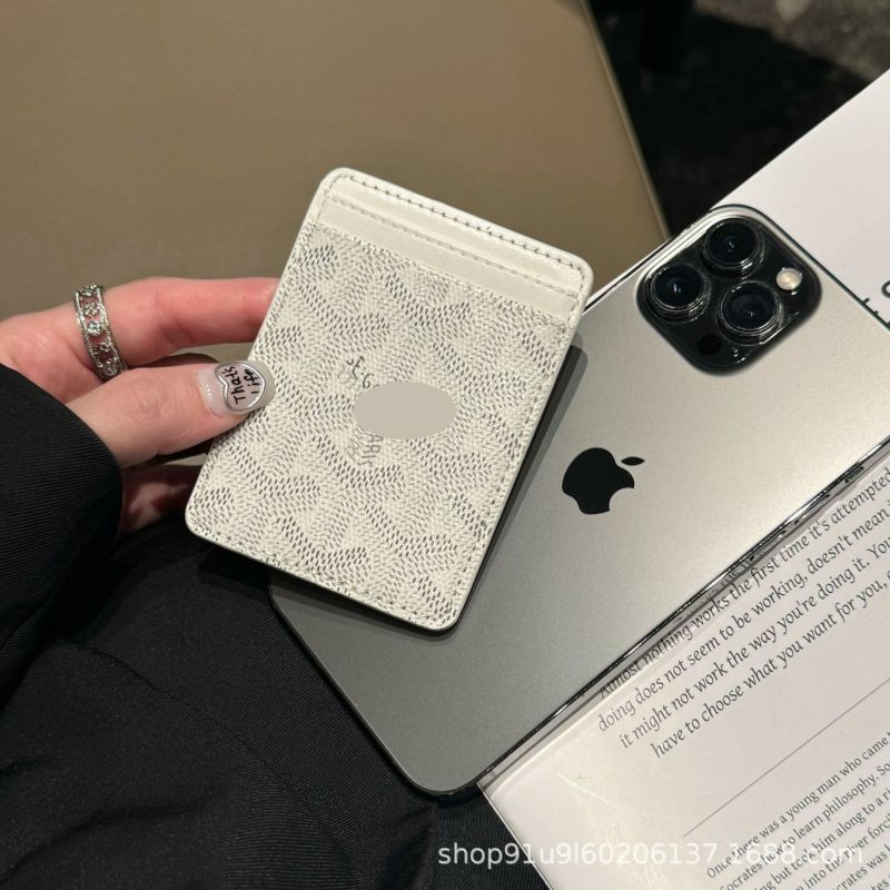 Magnetski držač kartica, ultra-tanka PU kožna futrola, geometrijski uzorak, unisex, proljeće 2025