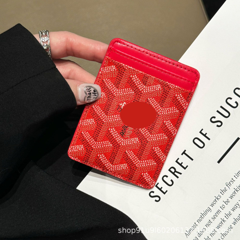 Magnetski držač kartica, ultra-tanka PU kožna futrola, geometrijski uzorak, unisex, proljeće 2025