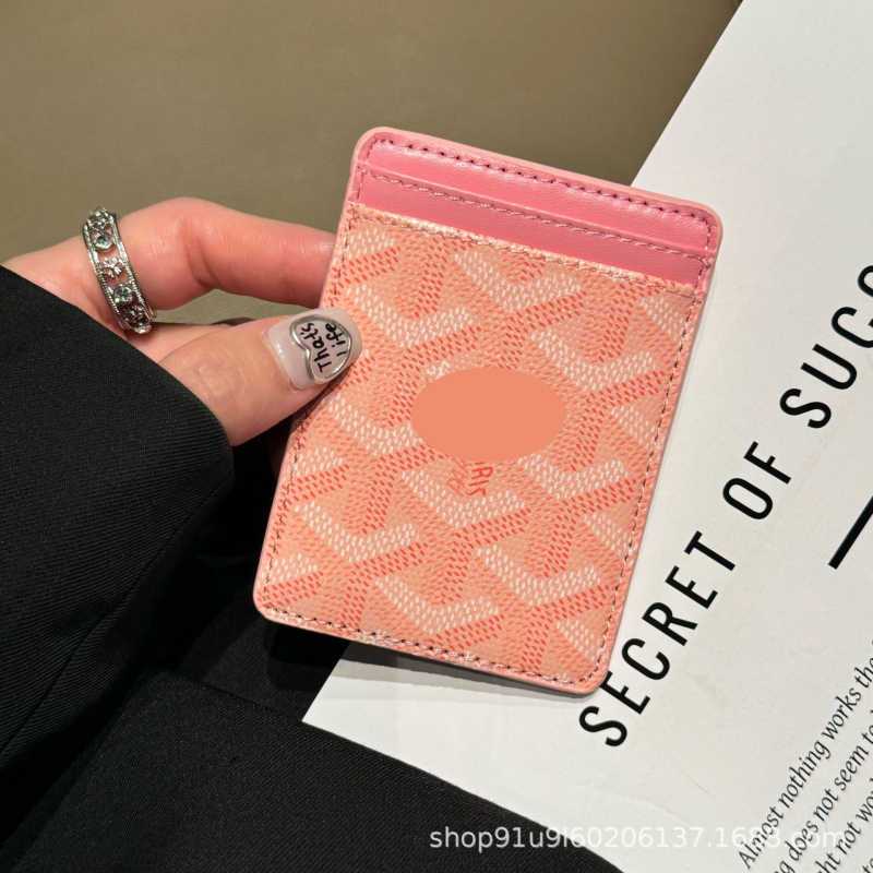 Magnetski držač kartica, ultra-tanka PU kožna futrola, geometrijski uzorak, unisex, proljeće 2025