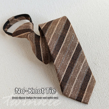 Set cravată și papion cu batistă de buzunar, model dungat, lățime obișnuită, poliester-satin, jacquard, fără nod, pentru nunți și afaceri