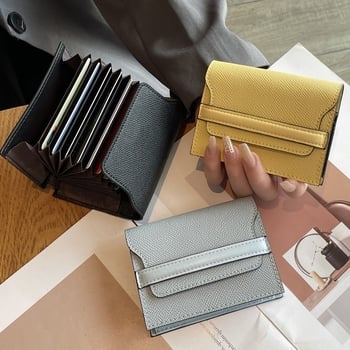 Valódi bőr női kártyatartó, két rétegű marhabőrből, nagy kapacitás, több kártya rekesz, minimalist pénztárca, 2024 ősz