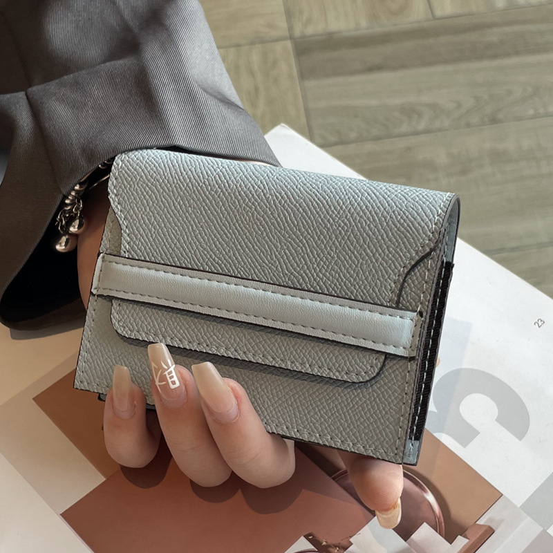 Valódi bőr női kártyatartó, két rétegű marhabőrből, nagy kapacitás, több kártya rekesz, minimalist pénztárca, 2024 ősz