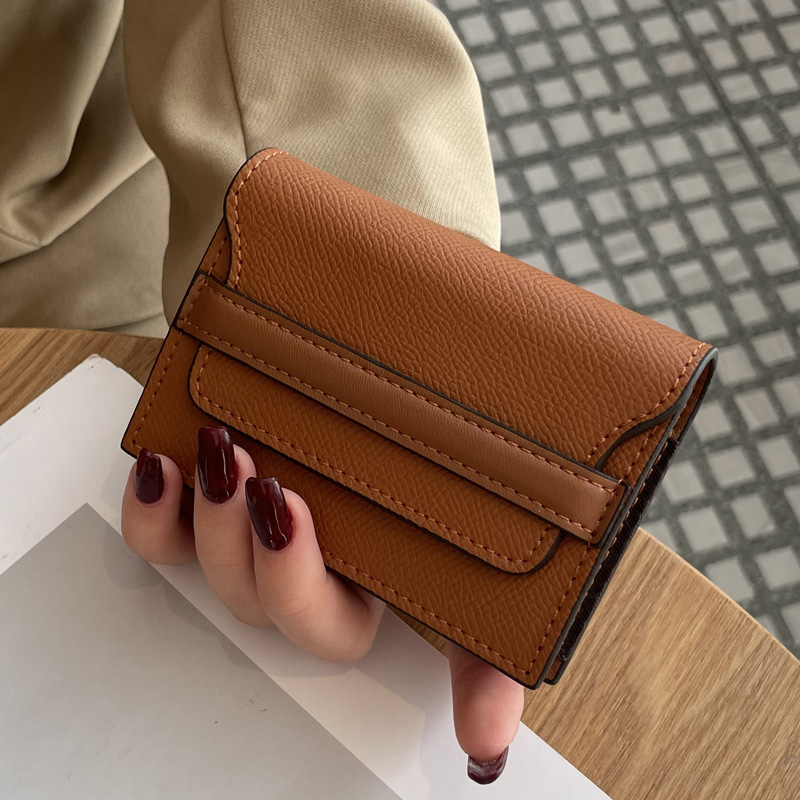 Valódi bőr női kártyatartó, két rétegű marhabőrből, nagy kapacitás, több kártya rekesz, minimalist pénztárca, 2024 ősz