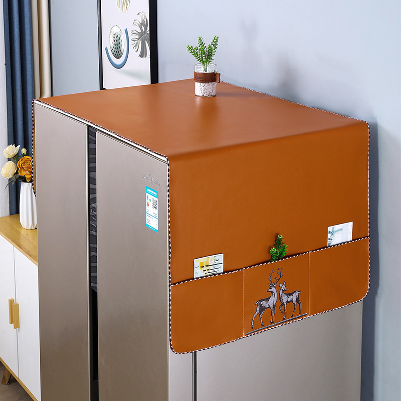 Хладилник покривка за прах от кожа – водоустойчива и маслоустойчива, персонализирана, Nordic стил