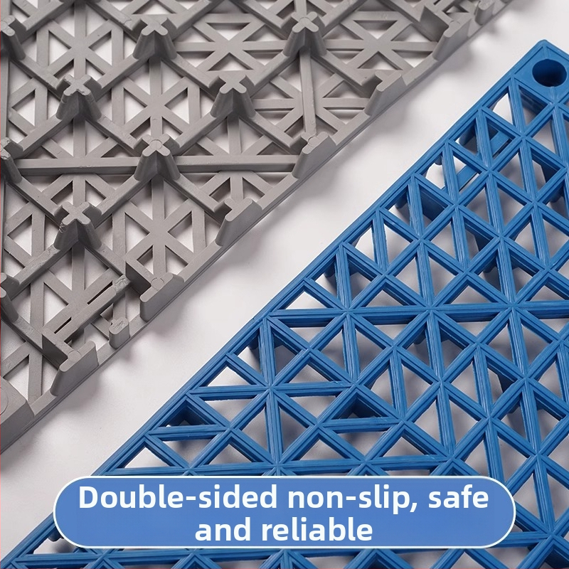 PVC антиплъзгаща подложка за баня и кухня, квадратна шарка, миеща се