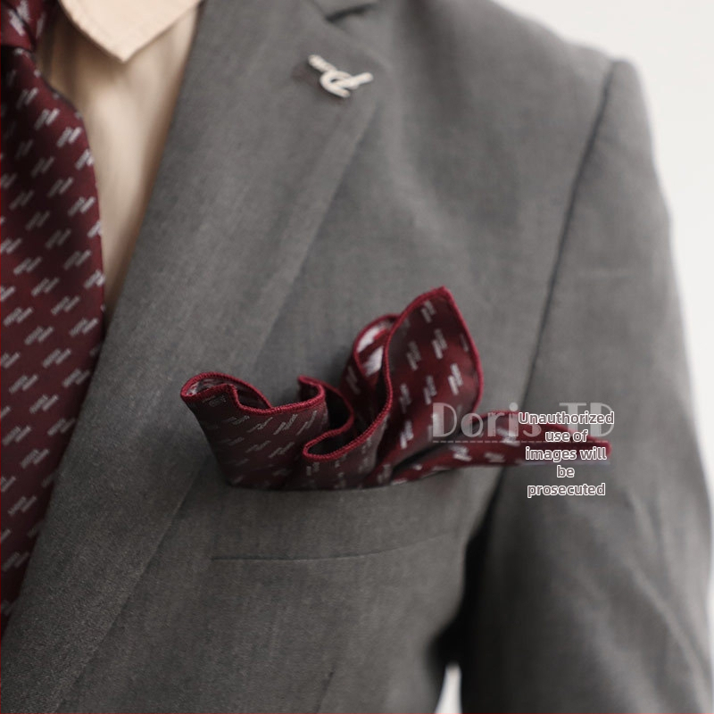 Vīriešu kabatas kvadrāts ar retro dizainu un punktu rakstu (Materiāls: poliestera šķiedra; Stils: vakara apģērbs; Apstrādes metode: Jacquard; Raksts: punktveida; Dzimums: vīrietis)