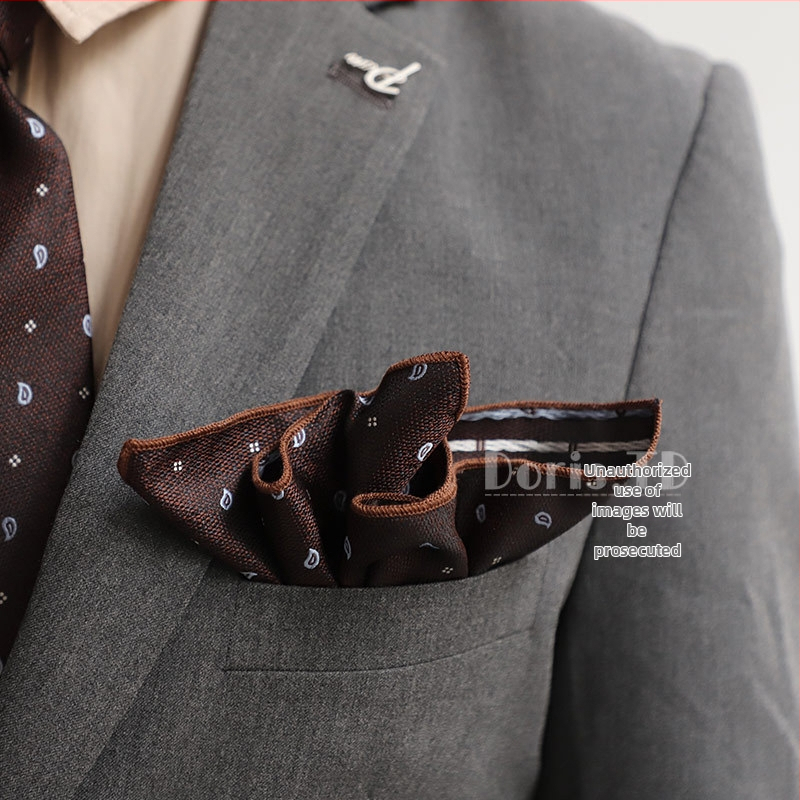 Vīriešu kabatas kvadrāts ar retro dizainu un punktu rakstu (Materiāls: poliestera šķiedra; Stils: vakara apģērbs; Apstrādes metode: Jacquard; Raksts: punktveida; Dzimums: vīrietis)