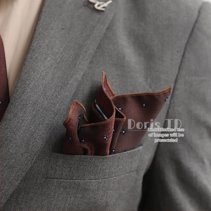 Vīriešu kabatas kvadrāts ar retro dizainu un punktu rakstu (Materiāls: poliestera šķiedra; Stils: vakara apģērbs; Apstrādes metode: Jacquard; Raksts: punktveida; Dzimums: vīrietis)