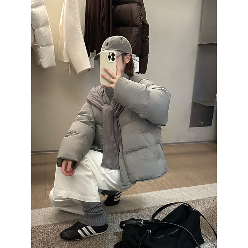 MMC sieviešu pūkjakas, ziemas 2025, pūka saturs 90%, neilona audums, vaļīga piegriezuma, augsts apkaklis, rāvējslēdzējs