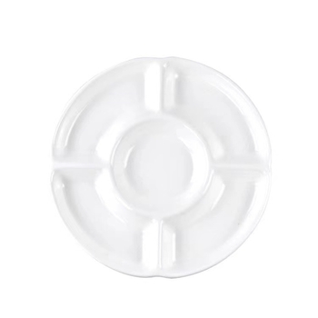 Runpai farfurie ceramică cu cinci compartimente, formă neregulată, suprafață glazurată, potrivită pentru cuptorul cu microunde