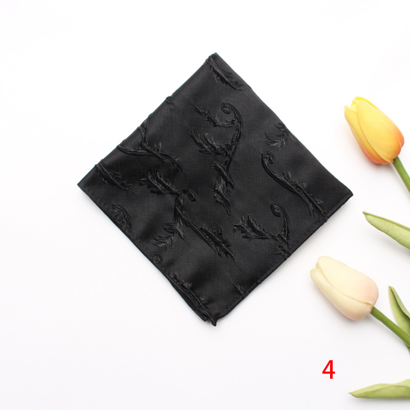 Vīriešu kabatas dvielis, retro džakarda poliesters, svītru raksts, poliestera oderde