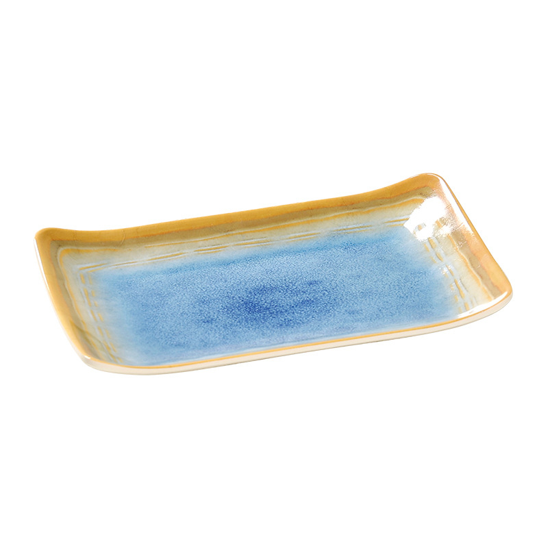 Μελαμινικά σκεύη τραπεζιού με φινίρισμα underglaze, τετράγωνο πιάτο για σούσι και επιδόρπια.