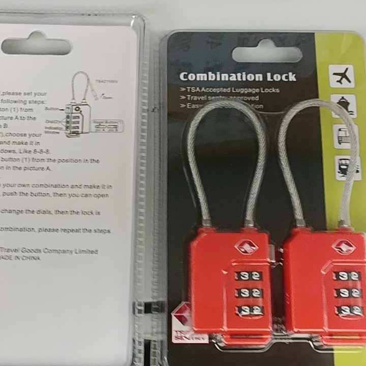 TSA21100 PC пластмасов заключващ код за багаж – тип: код за митнически контрол, 3–4 мм дебелина на заключващия прът, модерен стил