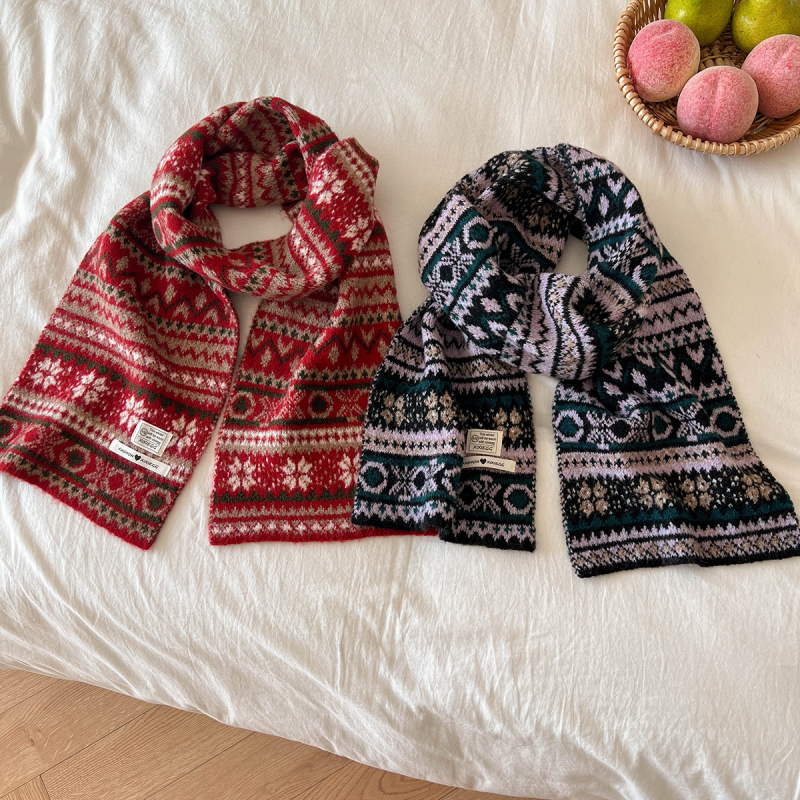 Pleteni šal s džepom i quilted dizajnom, warp knitting tehnologijom, vunena smjesa, zadržava toplinu zimi, srednja duljina