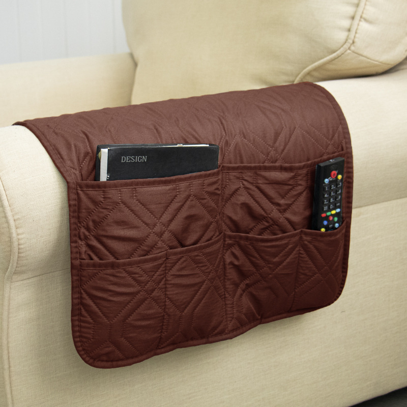 Krpa za naslon kauča s vodootpornom, protukliznom površinom i džepom za odlaganje sitnica – minimalistički stil