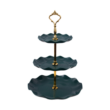 Плодова чиния с три слоя в европейски стил, пластмасова многофункционална тава за десерти и закуски