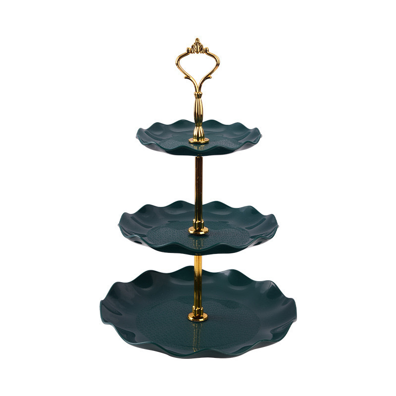 Плодова чиния с три слоя в европейски стил, пластмасова многофункционална тава за десерти и закуски