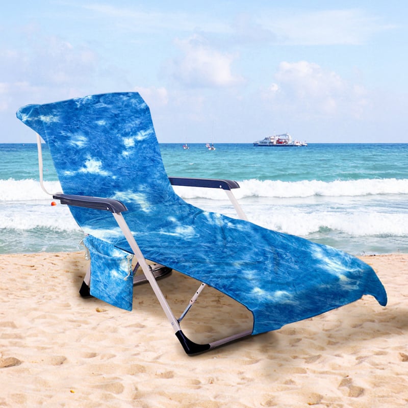 Плажен комплект за шезлонг: покривало от ултра-фина влакна, бързосъхнеща плажна кърпа и дебела лежаща подложка