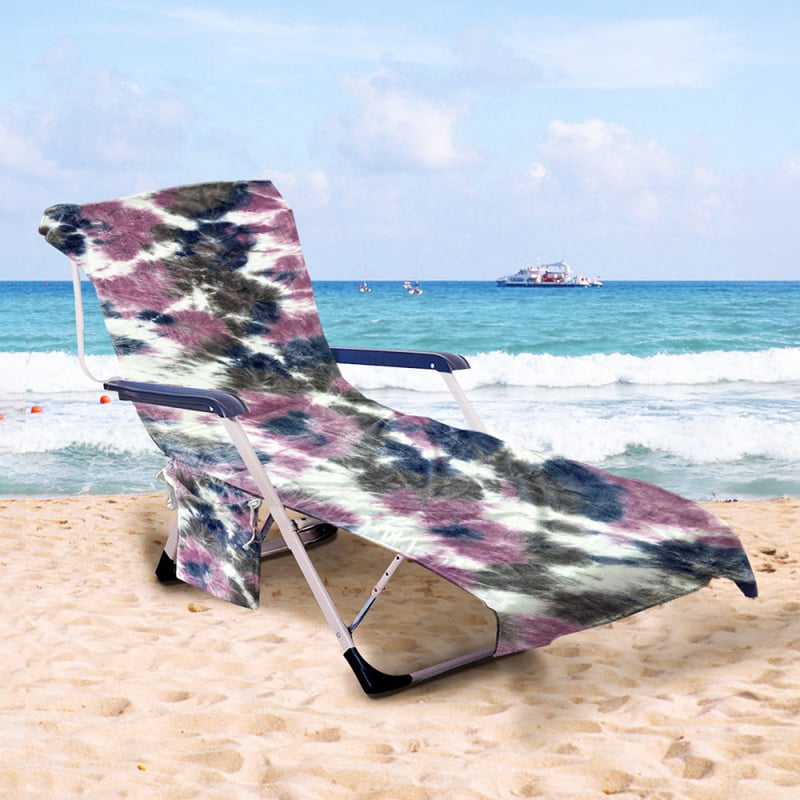 Плажен комплект за шезлонг: покривало от ултра-фина влакна, бързосъхнеща плажна кърпа и дебела лежаща подложка