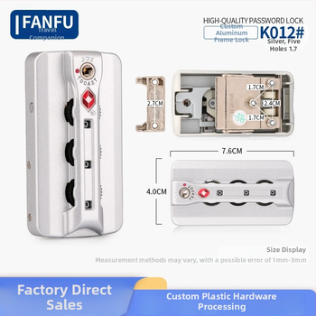 Κλειδαριά βαλίτσας με αλουμινένιο πλαίσιο – Αντικλοπή, αλουμίνιο, Fanfu Αξεσουάρ αποσκευών