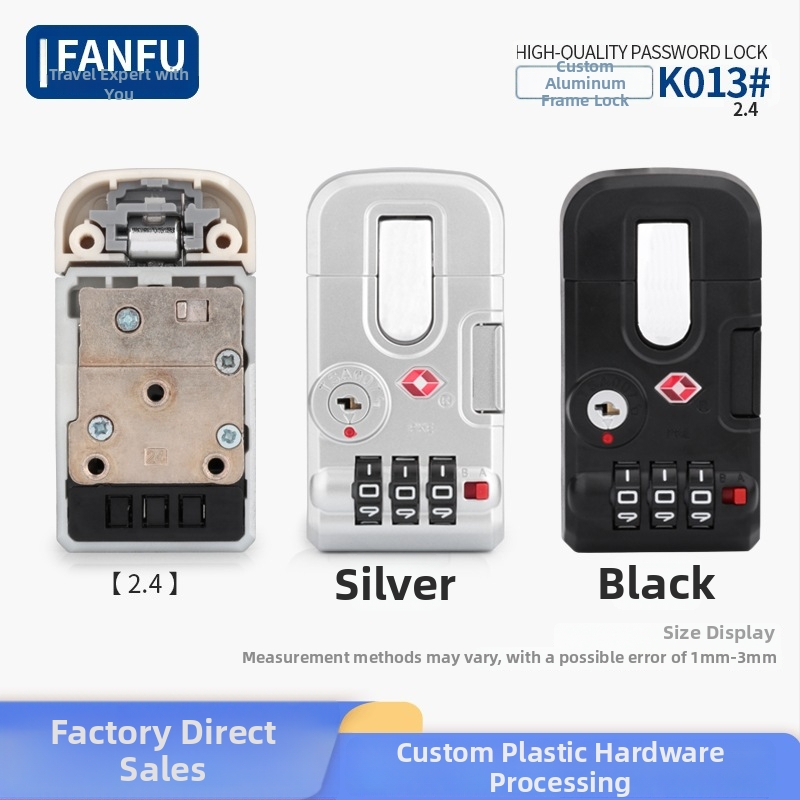 Κλειδαριά βαλίτσας με αλουμινένιο πλαίσιο – Αντικλοπή, αλουμίνιο, Fanfu Αξεσουάρ αποσκευών