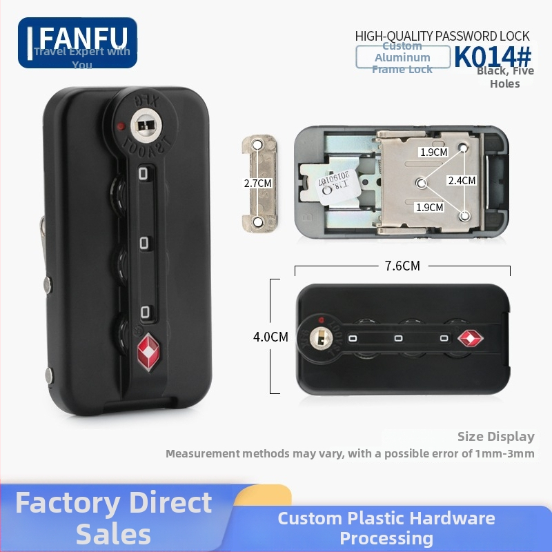 Κλειδαριά βαλίτσας με αλουμινένιο πλαίσιο – Αντικλοπή, αλουμίνιο, Fanfu Αξεσουάρ αποσκευών