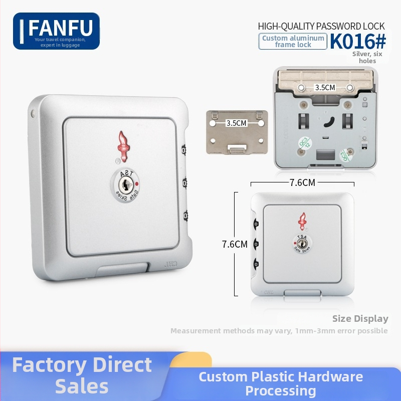 Κλειδαριά βαλίτσας με αλουμινένιο πλαίσιο – Αντικλοπή, αλουμίνιο, Fanfu Αξεσουάρ αποσκευών