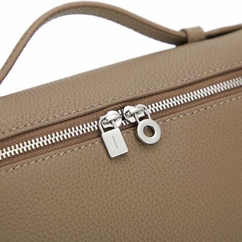 LP19 torba od prvog sloja kože, box torba, gradski minimalistički stil, jastučić-oblika, zatvaranje zipom, jedan ramenski remen