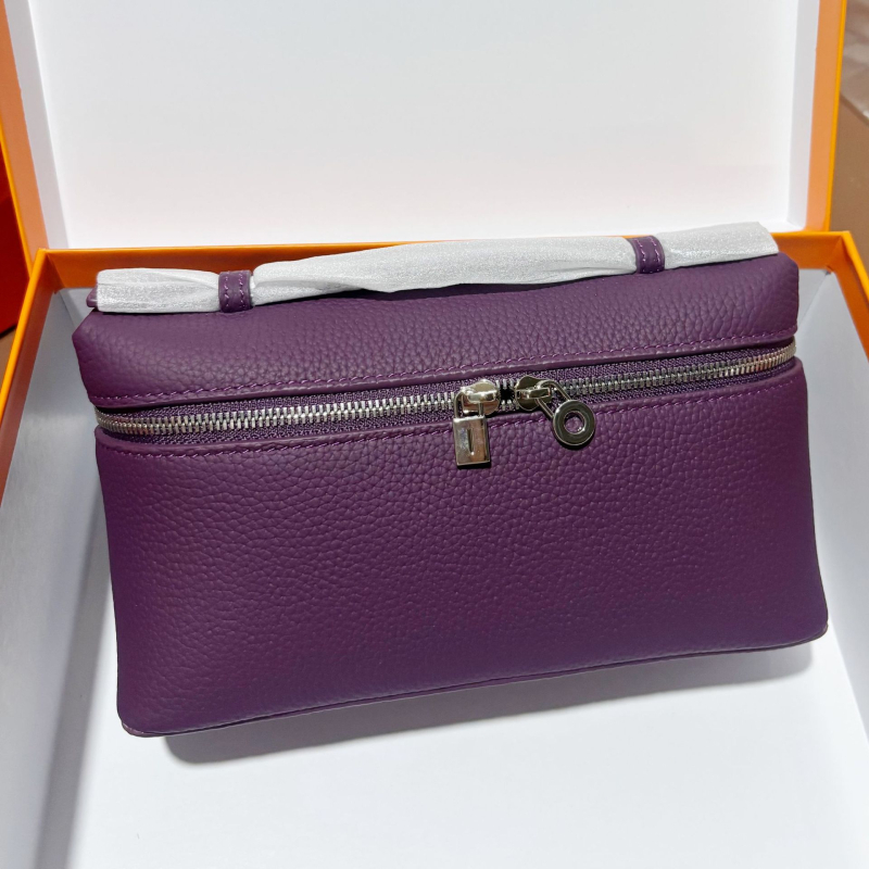 LP19 torba od prvog sloja kože, box torba, gradski minimalistički stil, jastučić-oblika, zatvaranje zipom, jedan ramenski remen