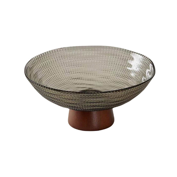 Стъклена чиния за плодове в скандинавски стил за хол и масичка за чай, висока поставка за плодове и съхранение, първокласен продукт (лято 2021)