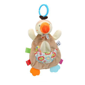 Minkšta pliušinė žaislas kūdikiams su zvoneliu — kramtoma, kišeninė patoguma, skatina intelektinį vystymąsi, regą, ropojimą, rankos‑akių koordinaciją, jutiminį vystymąsi