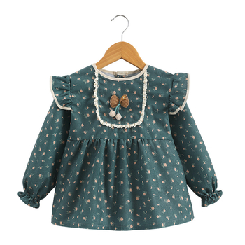 Bērnu smoks – ūdensizturīgs corduroy audums, reverses dizains, meitenēm 1–3 gadi (garums 80–100 cm), rudens 2025 izlaidums