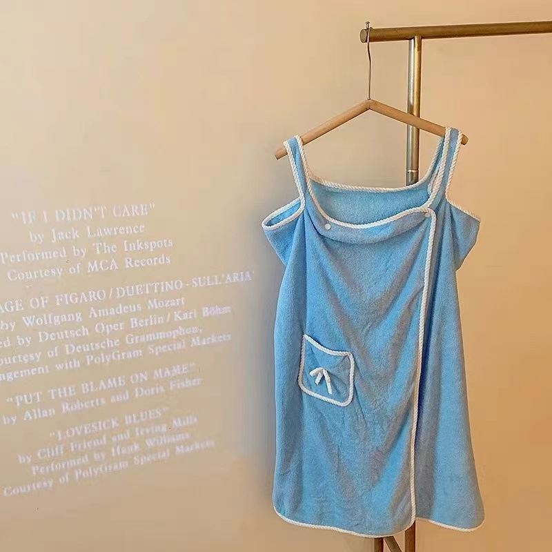 Moterų maudymosi chalatas su kaspinu, koralo flis, poliesteris, ruduo, Princesės serija, 300 g