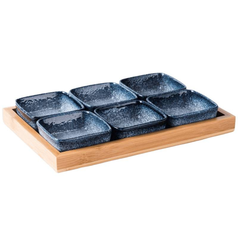 Керамична разделена чиния за плодове, японски стил, модерен минималистичен дизайн, марка Unique, пусната през 2023 г.