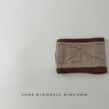 Lányoknak szóló gyapjú sál, monokróm, warp-kötésű téli nyakmelegítő