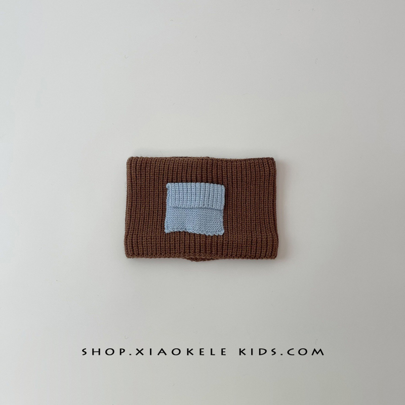 Lányoknak szóló gyapjú sál, monokróm, warp-kötésű téli nyakmelegítő