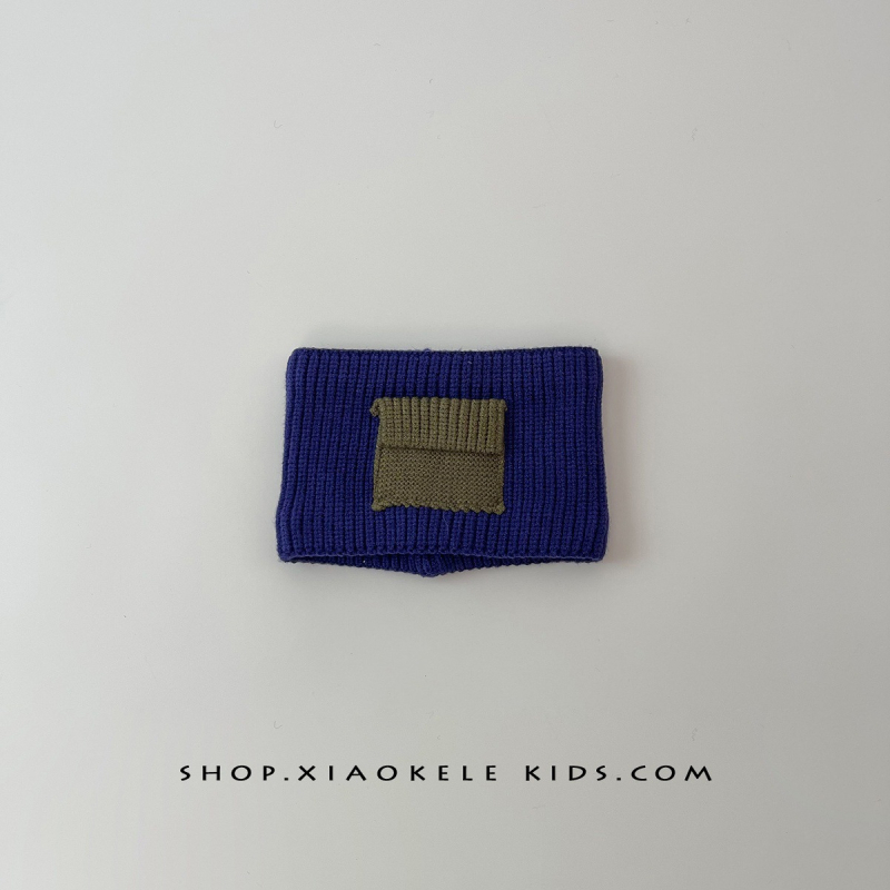 Lányoknak szóló gyapjú sál, monokróm, warp-kötésű téli nyakmelegítő