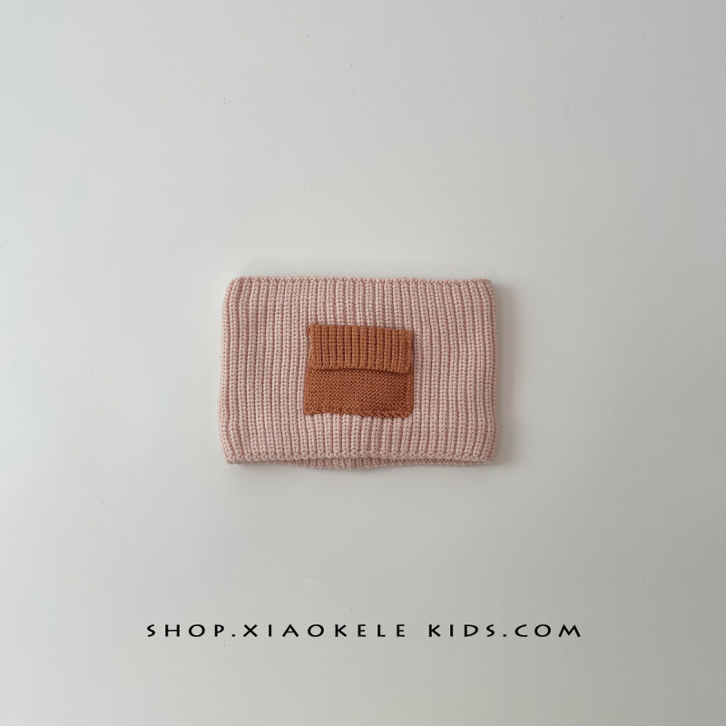 Lányoknak szóló gyapjú sál, monokróm, warp-kötésű téli nyakmelegítő