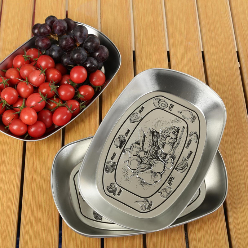 Плодова чиния с лодковидна форма, ретро метална тава в европейски стил на открито — Senye lotto, лятото на 2021 г.