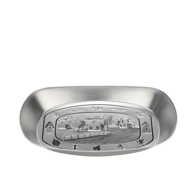 Плодова чиния с лодковидна форма, ретро метална тава в европейски стил на открито — Senye lotto, лятото на 2021 г.