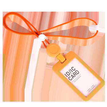 QORI plastična kartična futrola s izvlačnim naramenjem – tvrdi kućište, za kartice kampusa i kartice za obrok, poslovni/uredski stil