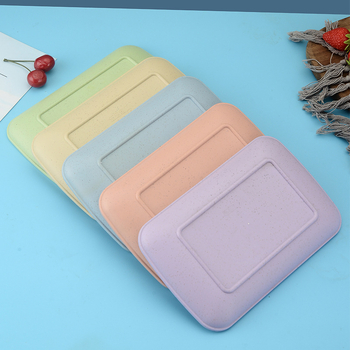 Búzaszalmából készült téglalap alakú tál – nordikus stílus, logónyomás, testreszabható