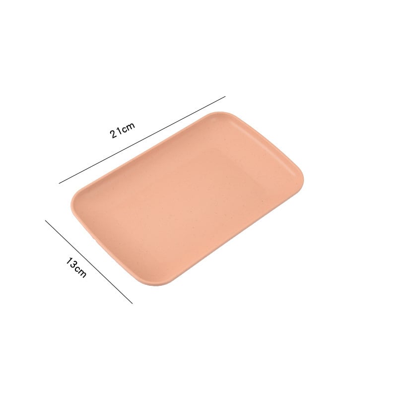 Búzaszalmából készült téglalap alakú tál – nordikus stílus, logónyomás, testreszabható