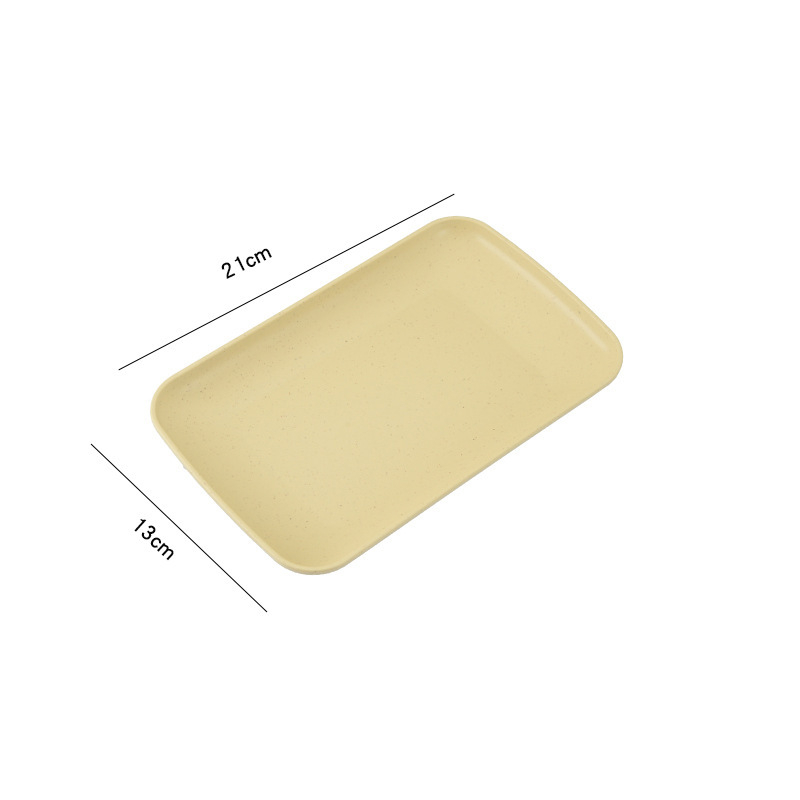 Búzaszalmából készült téglalap alakú tál – nordikus stílus, logónyomás, testreszabható