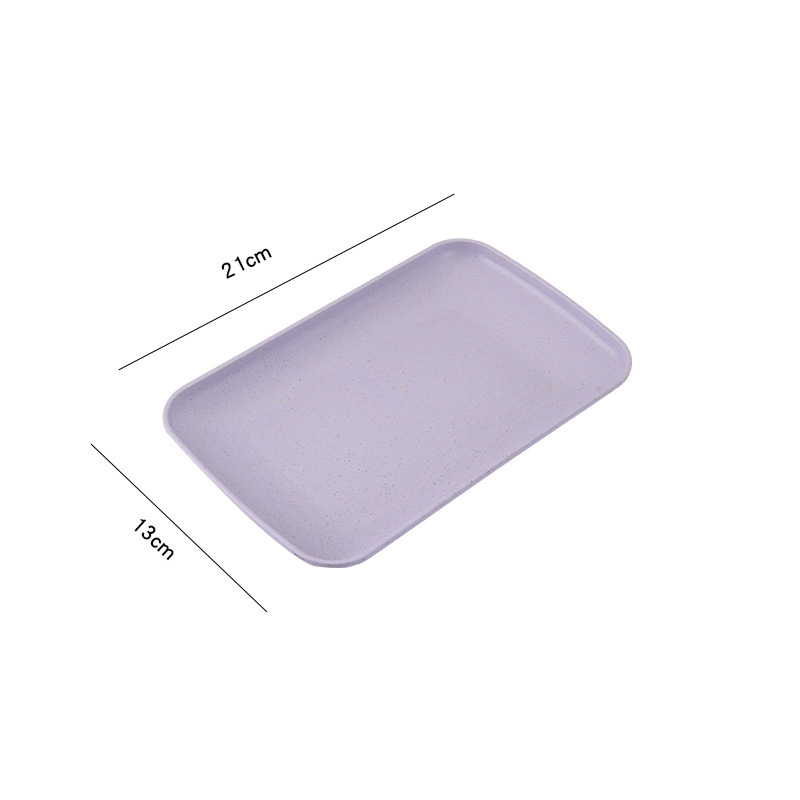 Búzaszalmából készült téglalap alakú tál – nordikus stílus, logónyomás, testreszabható