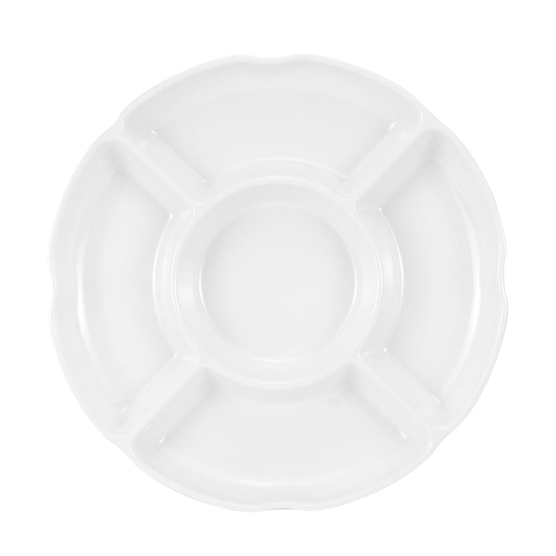 Melaminból készült szeparációs korong, kör alakú, glazúrozott felület, nyomtatott logóval